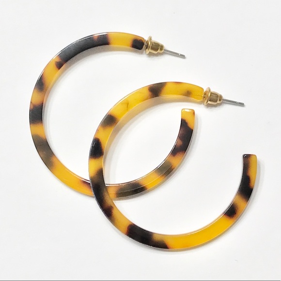 Zara Jewelry - 5/$15 New Tortoise Shell Hoop Earrings